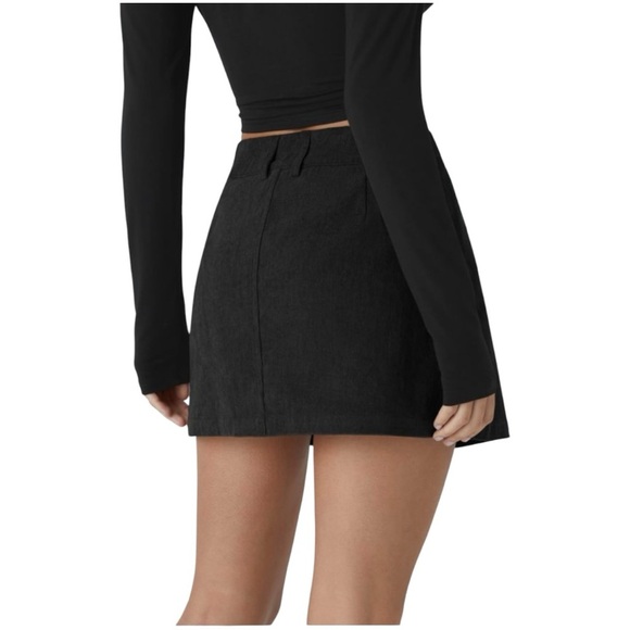 Halara Mid Low Rise Casual Manners A Line Mini  Corduroy Sporty Skort Large - Picture 3 of 11